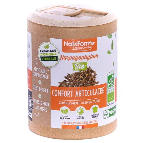 Nat & Form Harpagophytum Orgânico Ecológico 200 cápsulas
