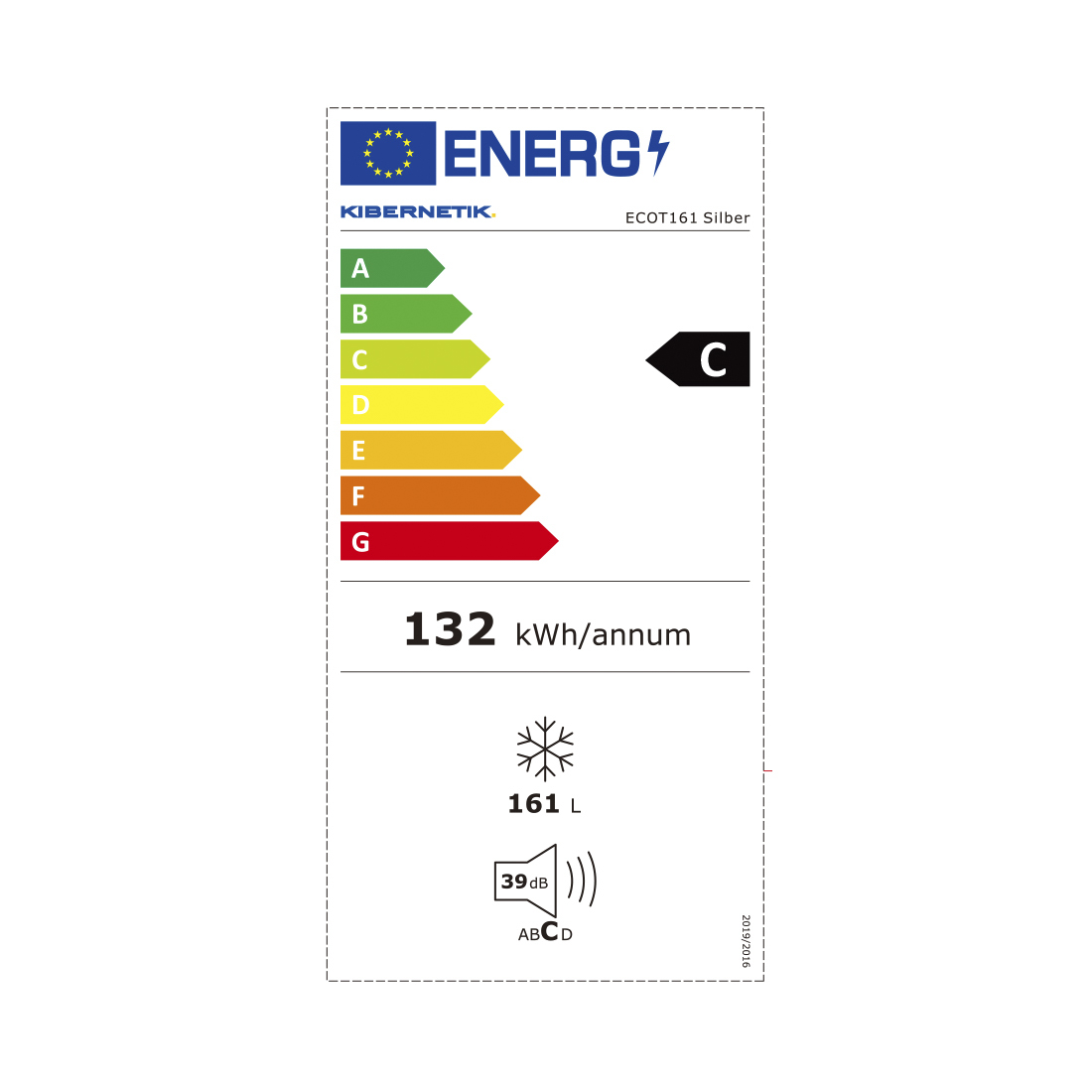 Kibernetik FSP ECO Gefrierschrank 161 Liter Silber No Frost