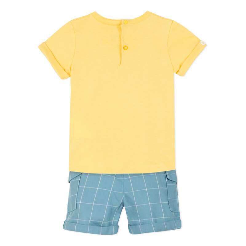 Ensemble t-shirt et short à carreaux bébé garçon Absorba Aucune nuance
