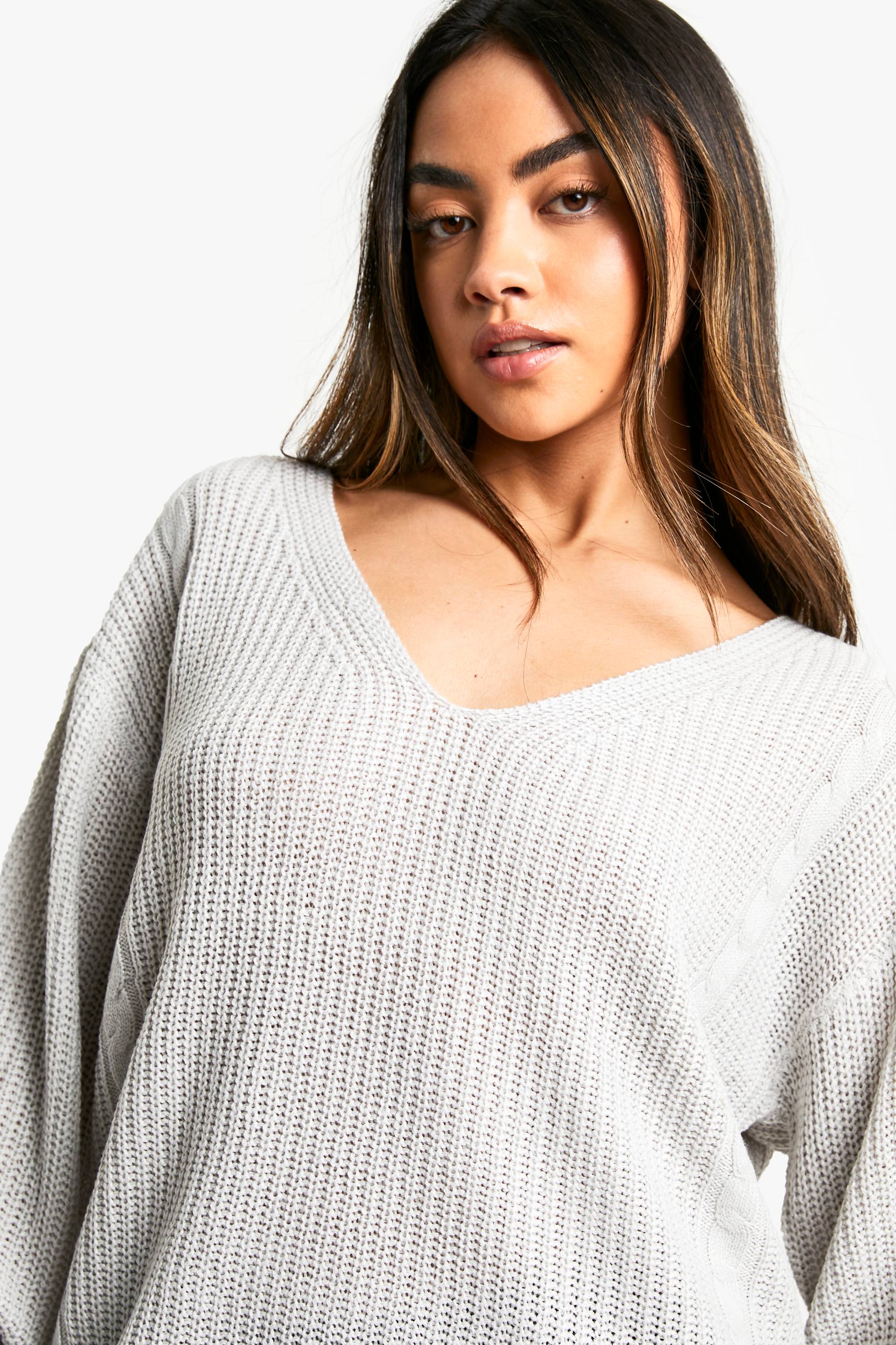 boohoo V Col Pull-over Oversized
