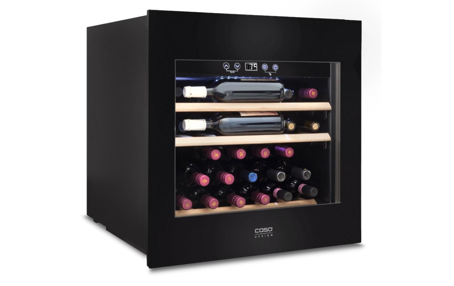 Einbauweinkühlschrank WineDeluxe E 29 Schwarz, Rechts<br>Einbau Weintemperierer mit Kompressortechnik