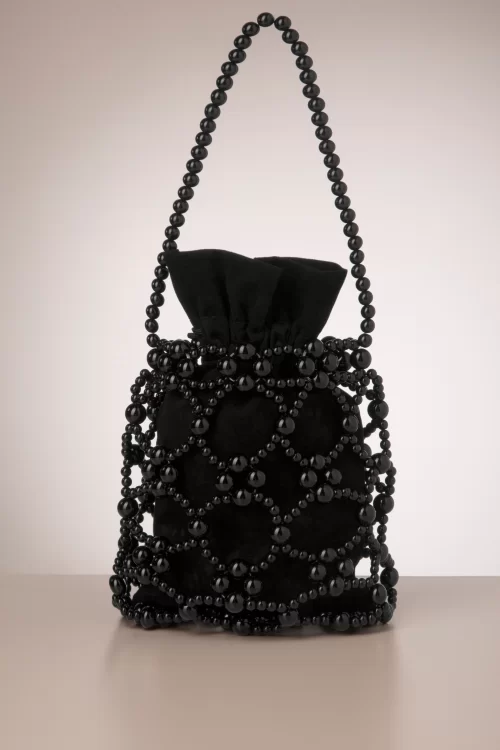 Banned Retro Lorne Beaded Pouch tas in zwart