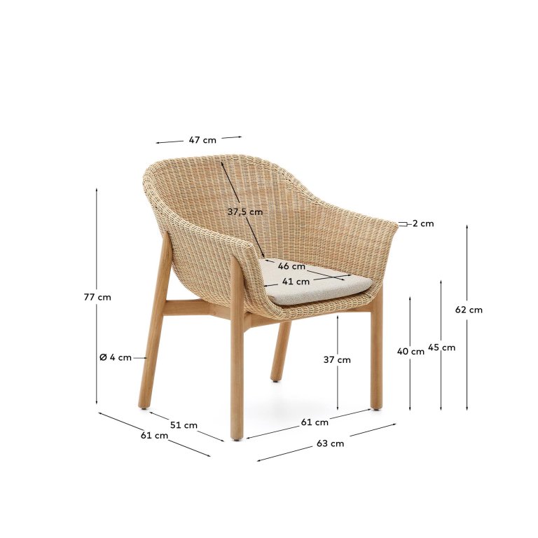 Kave Home Galea tuinstoel
