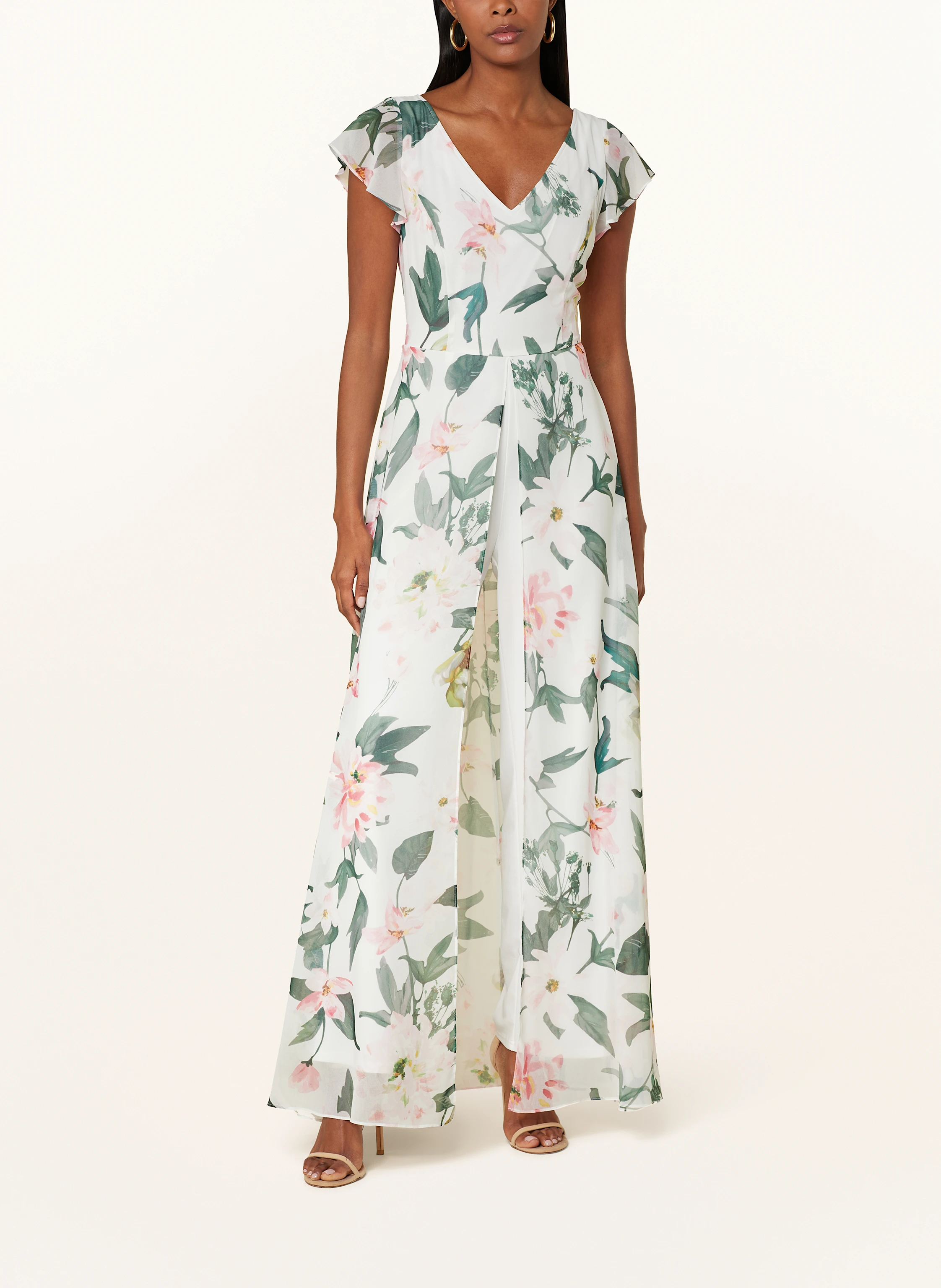 Vera Mont Jumpsuit im Materialmix mit Rüschen