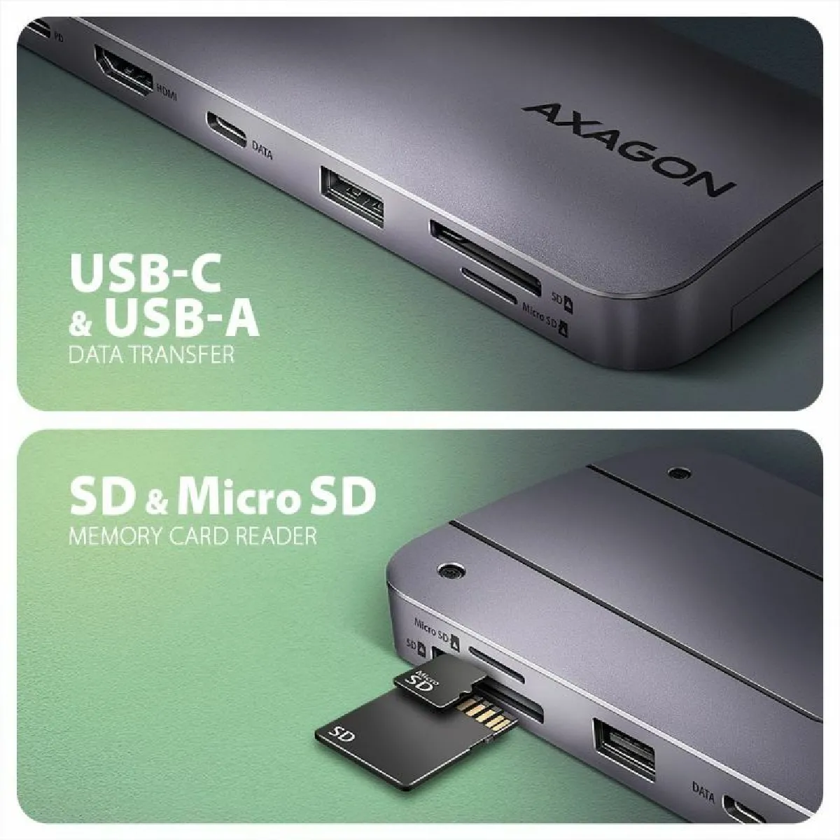 Multiport USB-C Axagon HMC-6GM2