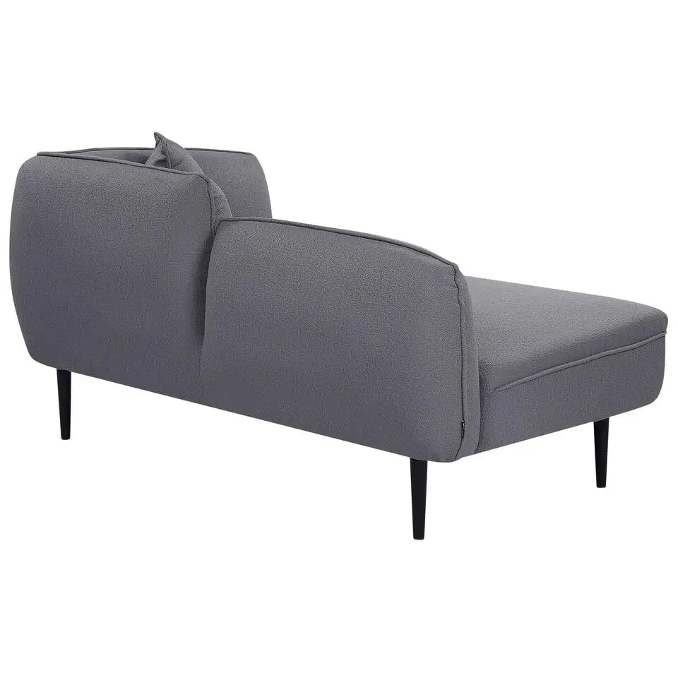 CHEVANNES - Chaise longue - Donkergrijs - Bouclé