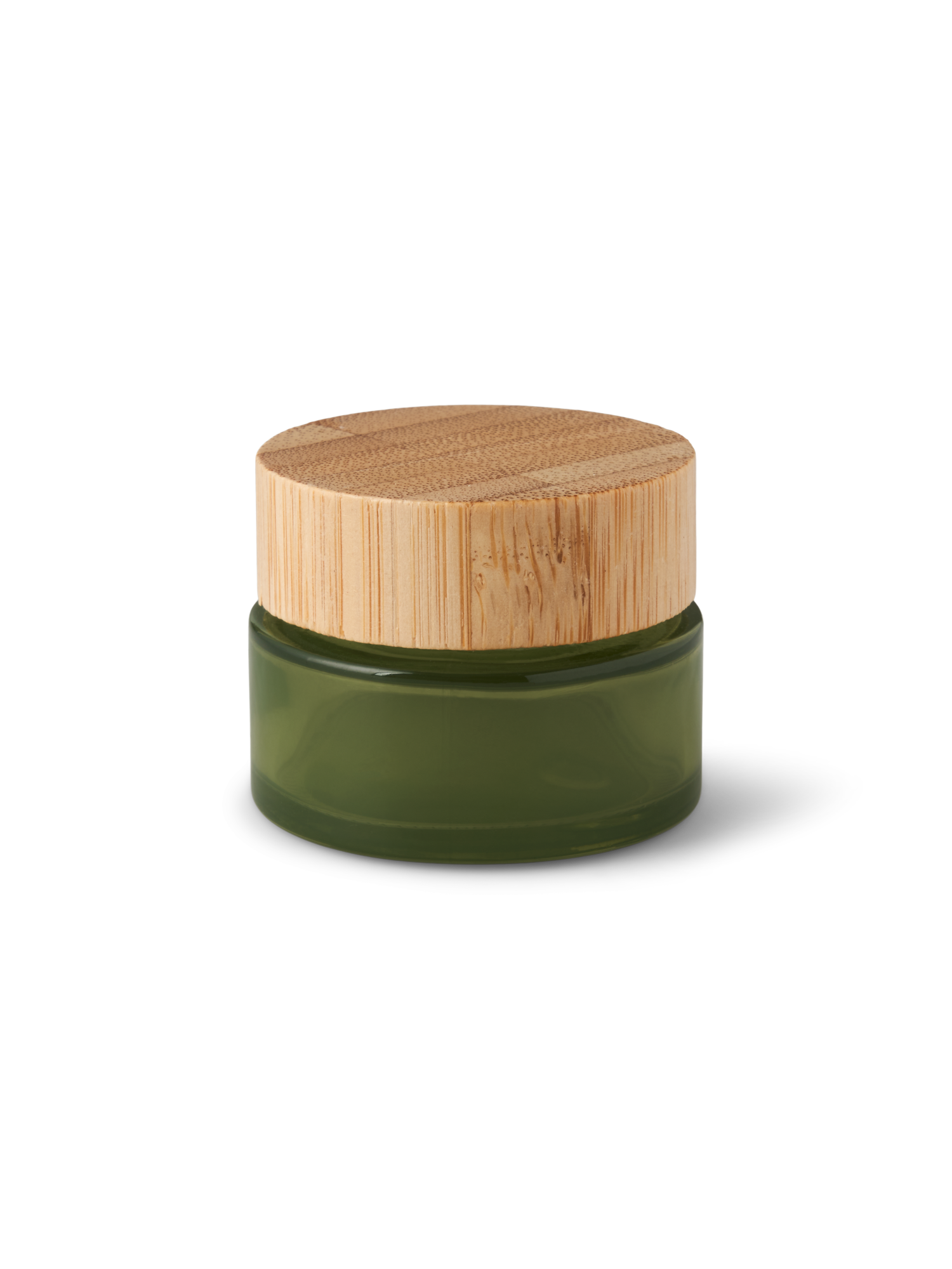 Beholder med låg | Glas/bambus/polypropylen. 15 ml. | Green