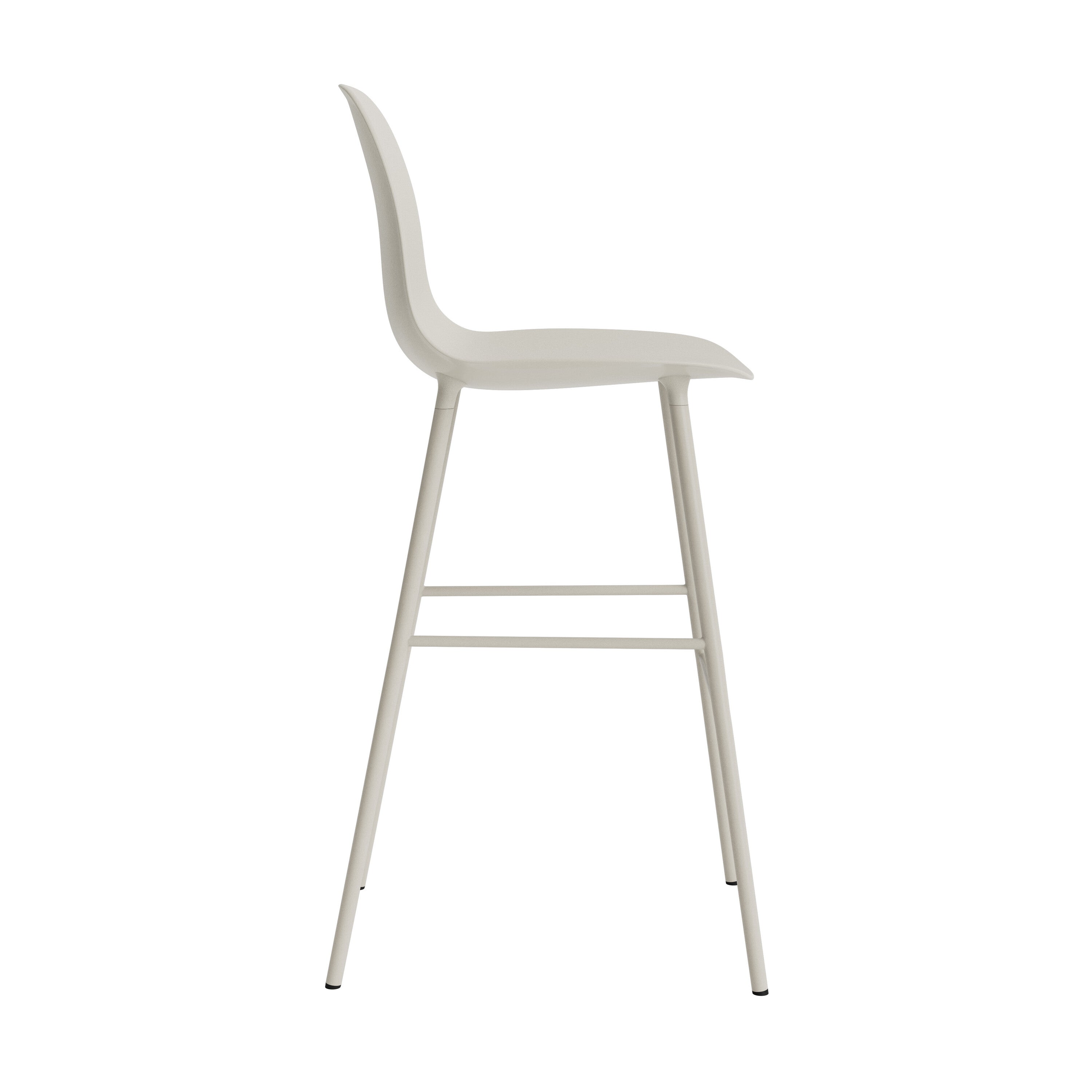 Normann Copenhagen Form Barkruk High 75 cm - Staal - Lichtgrijs