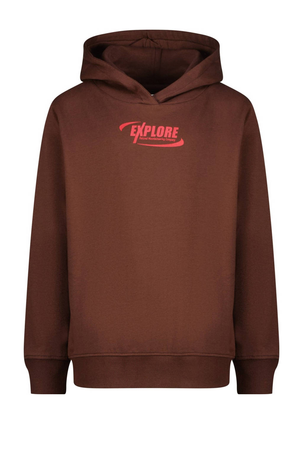Raizzed sweater Maribo met printopdruk warmbruin