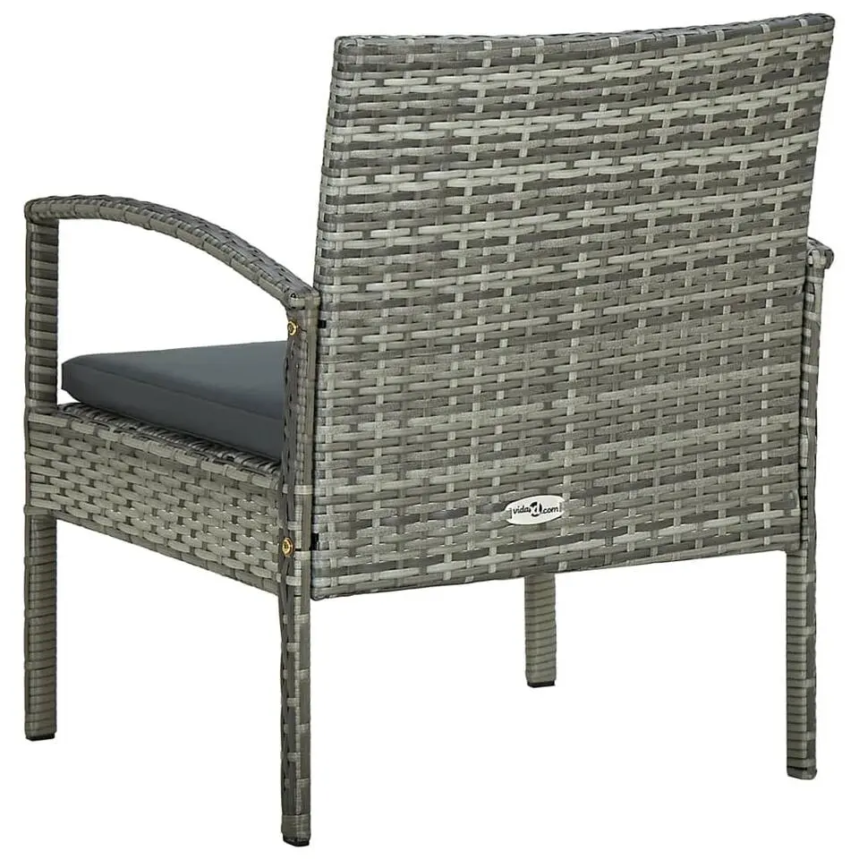 vidaXL - Tuin fauteuil - Grijs - Poly rattan