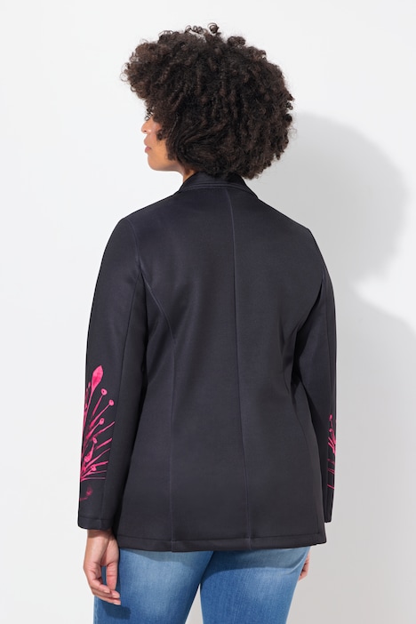 Blazer, Langarm mit Blume, Color-Futter