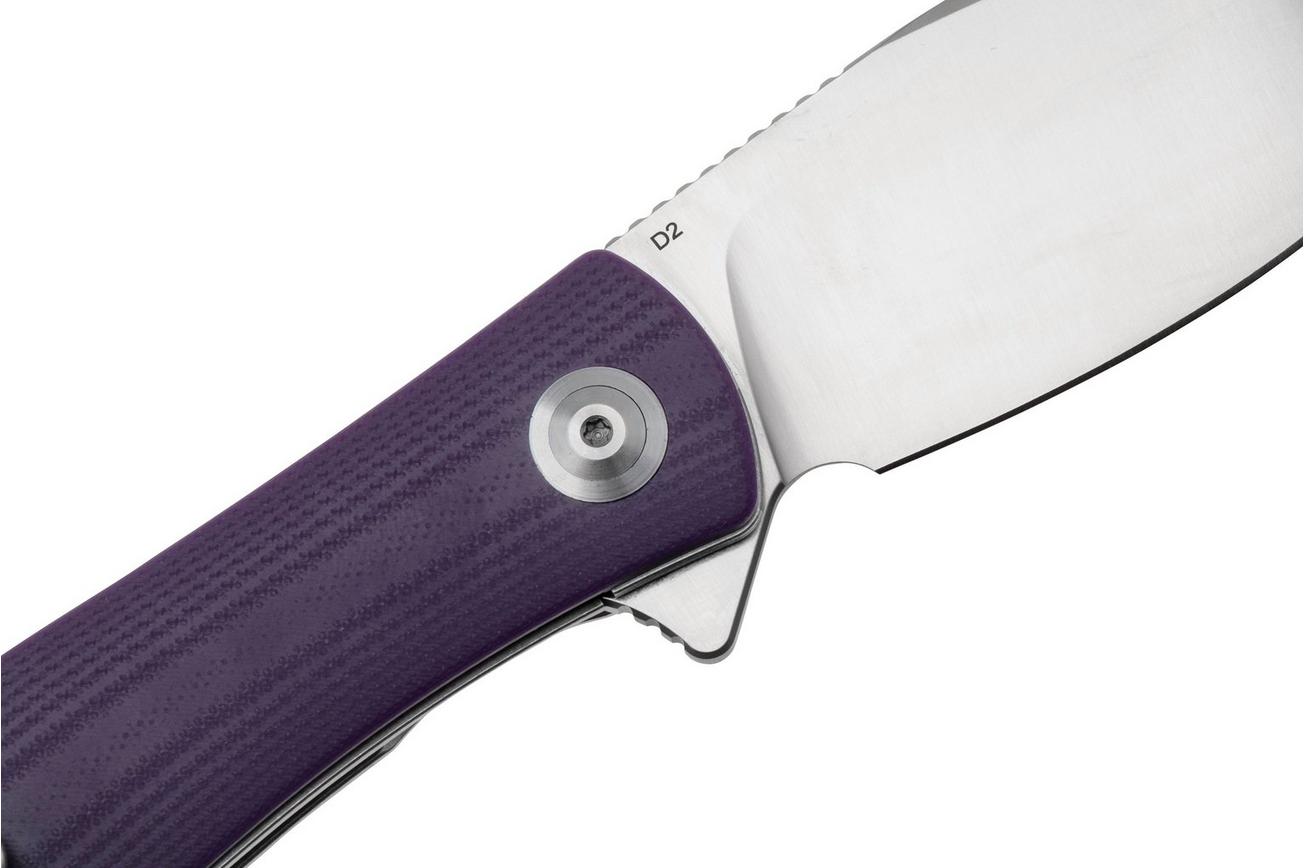 Trollsky Knives Mandu XL MT006-XL Satin D2, Purple G10 zakmes