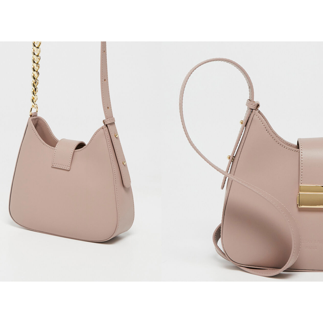 Christian Laurier Sac bandoulière en Cuir Hely nude - 24x22x6.5 cm
