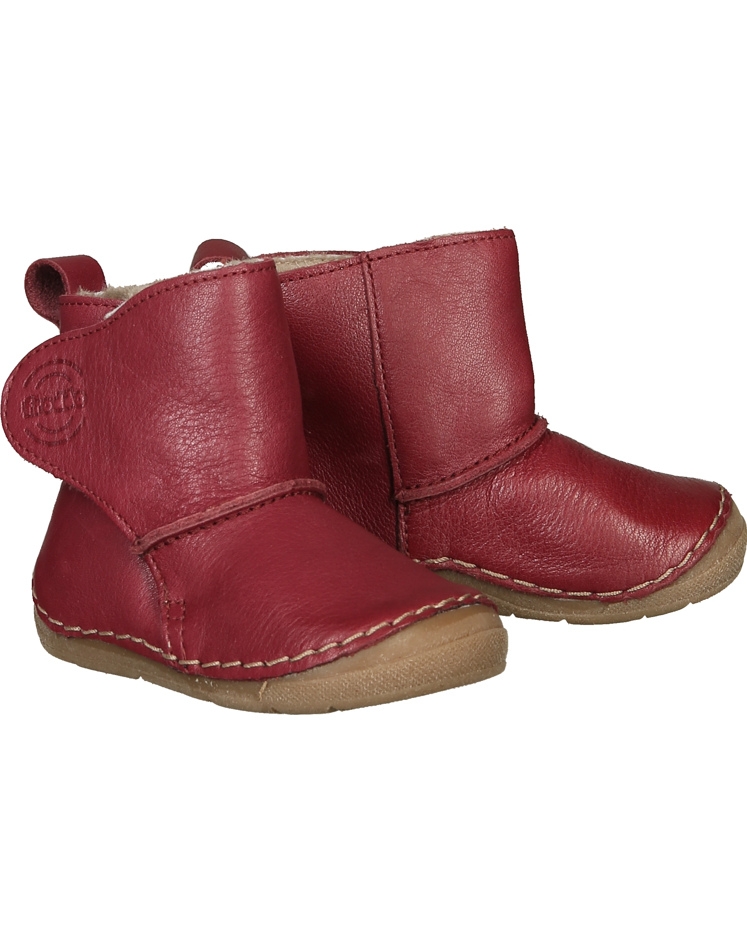 Leder-Klettstiefel PAIX WINTER in bordeaux
