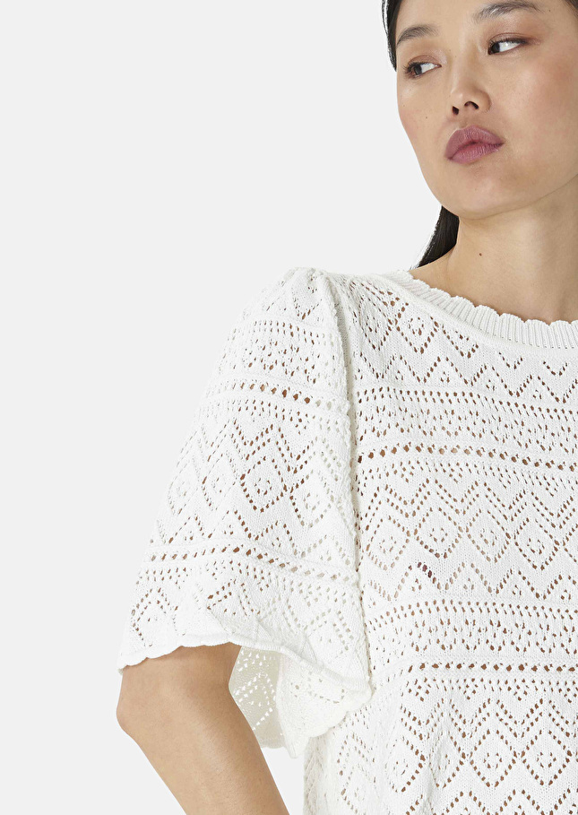Pull Prealpinoblanc en maille crochet