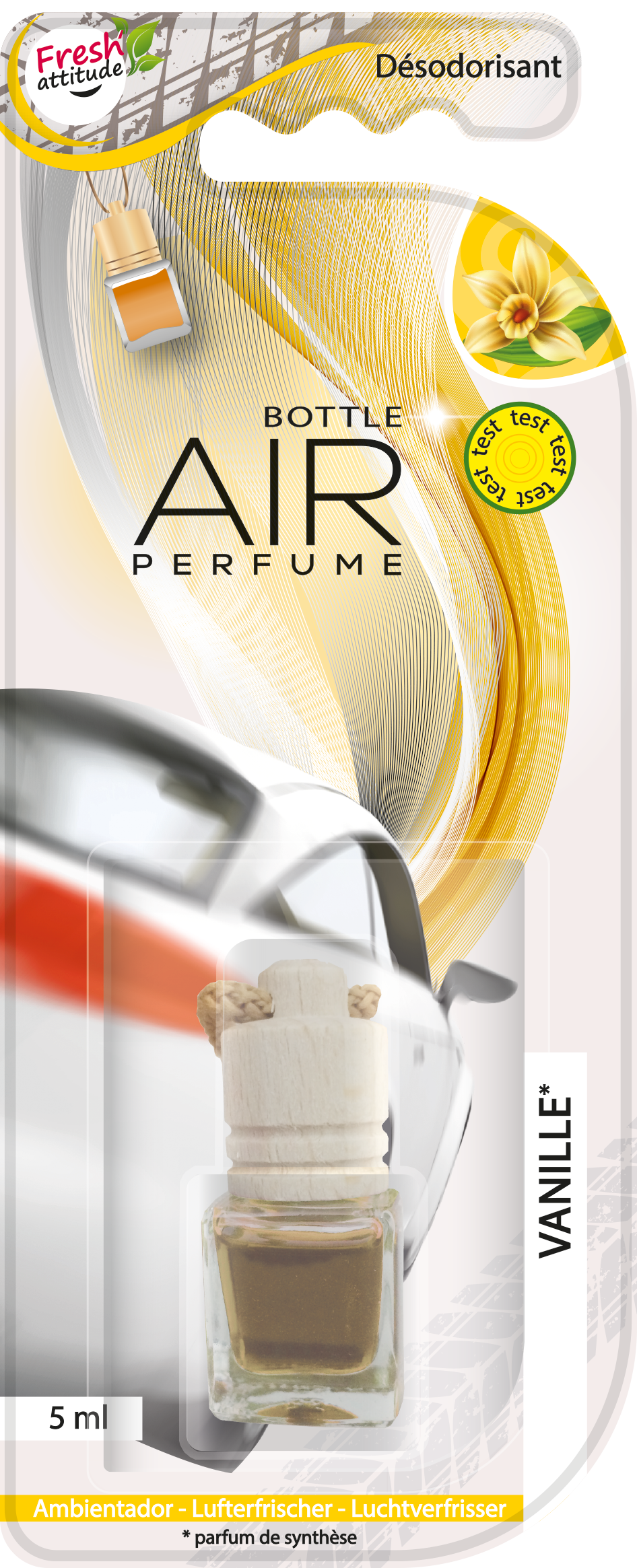AIR PERFUME DESODORISANT FLACON VANILLE 5ML