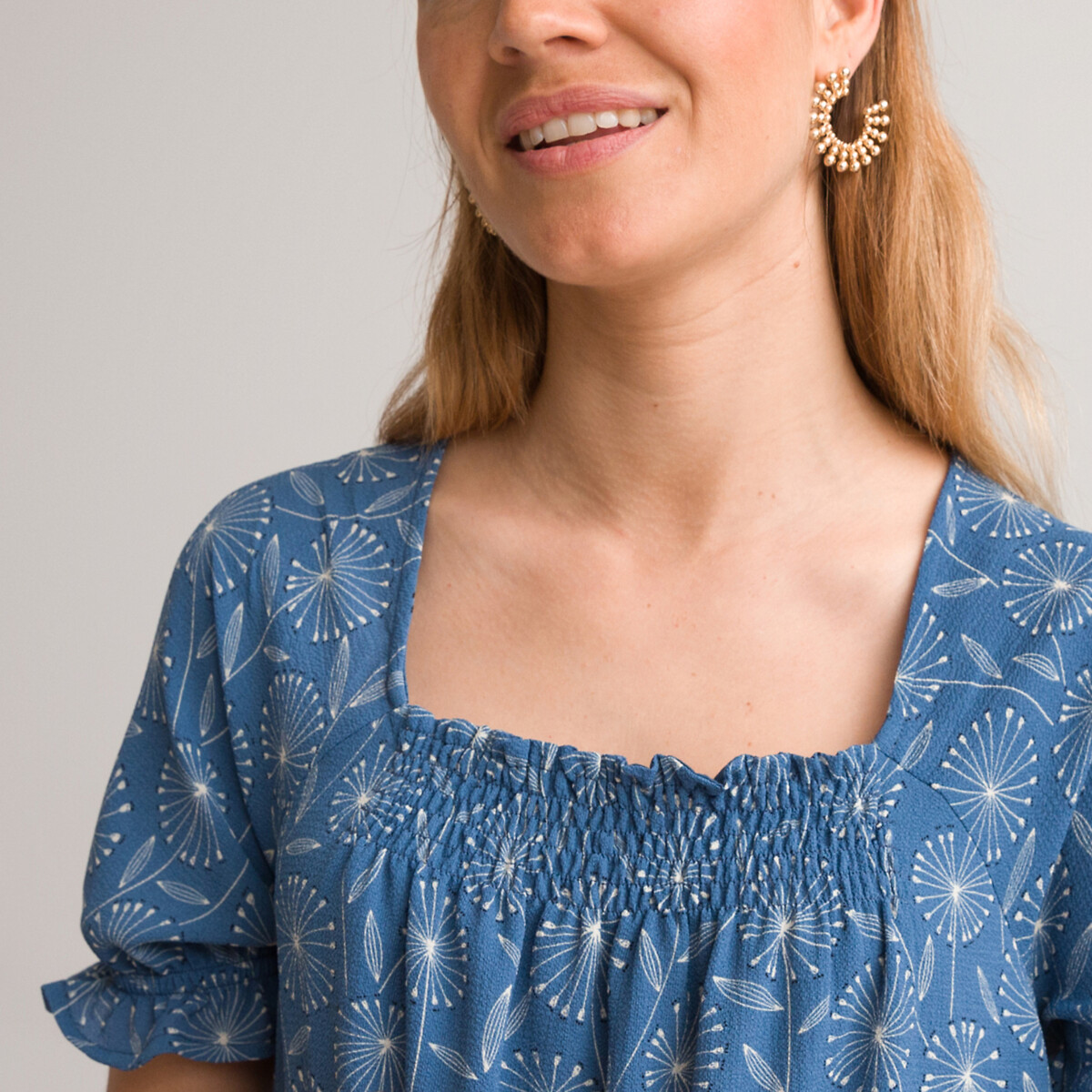 ANNE WEYBURN<br>Vestido florido, estampa floral, comprimento midi