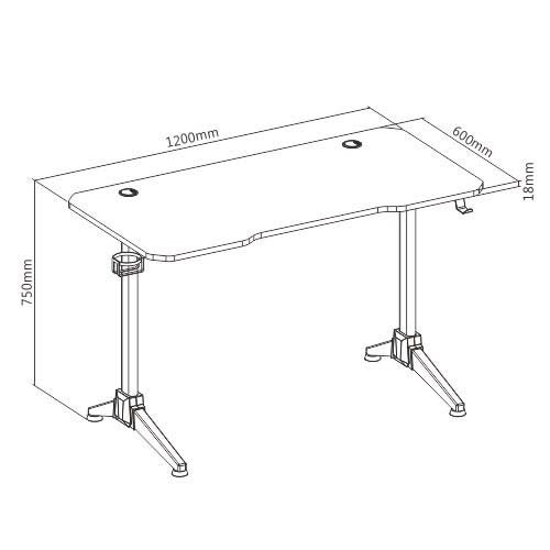Vonyx DB20 DJ Desk zwart
