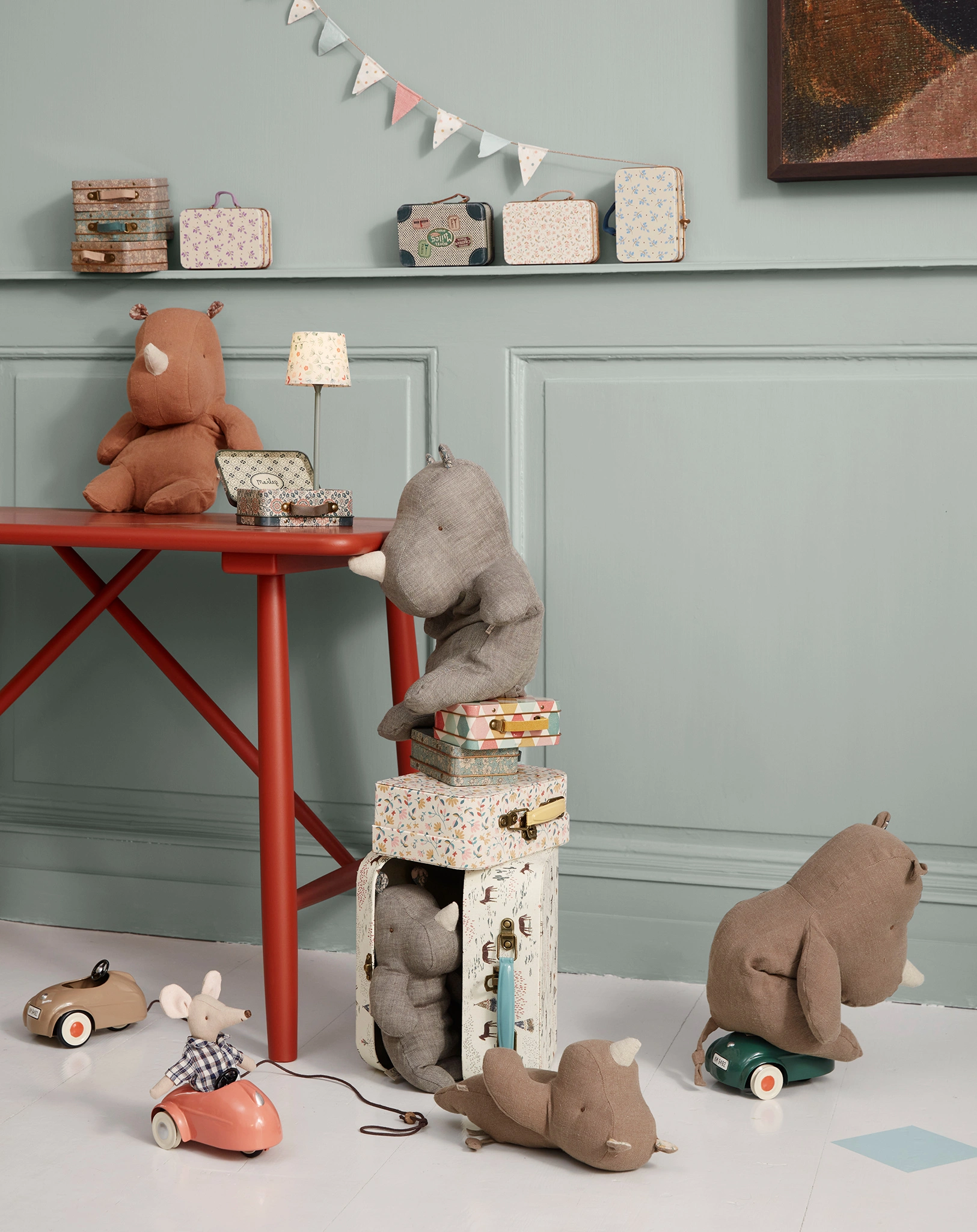 Kuscheltier RHINO MEDIUM (34cm) in chocolat