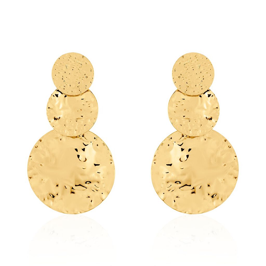 Boucles D'oreilles Pendantes Josephine Acier Doré