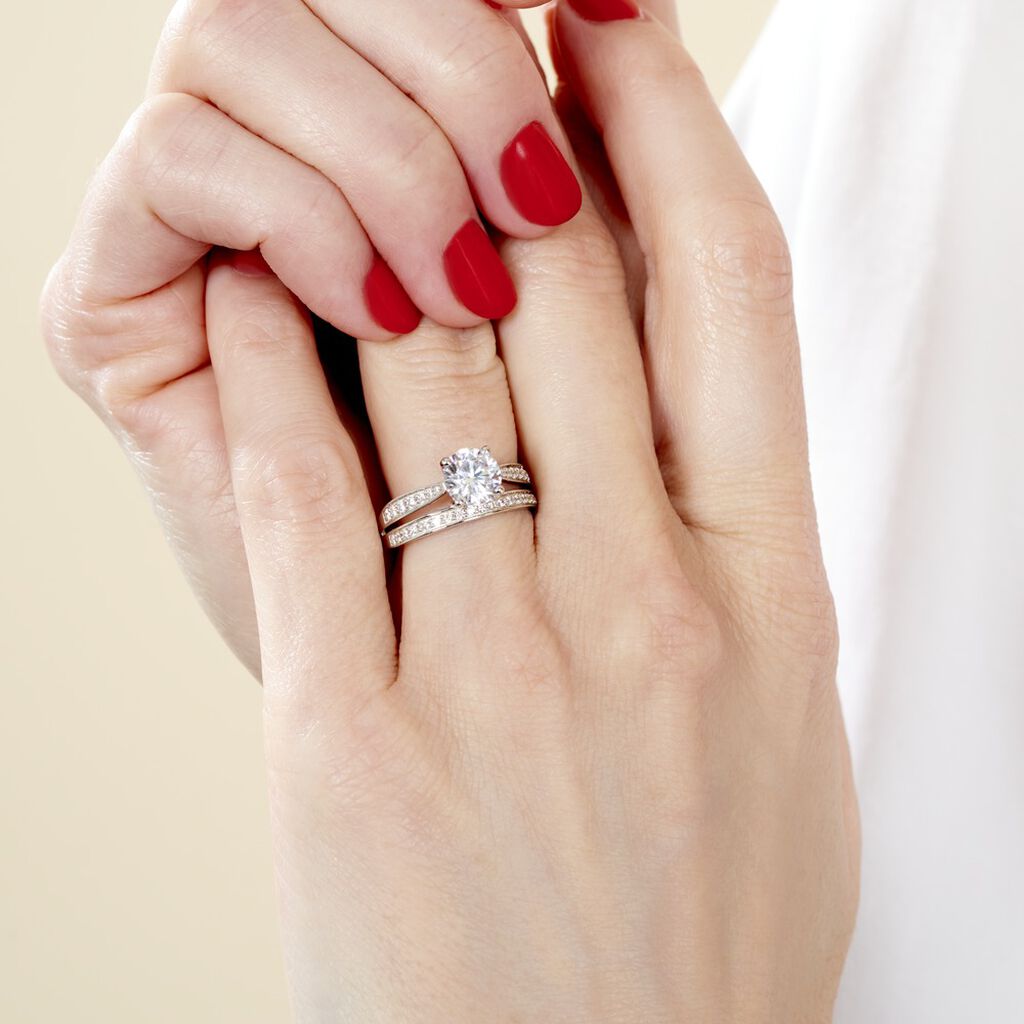 Solitaire Aarone Or Blanc Oxyde