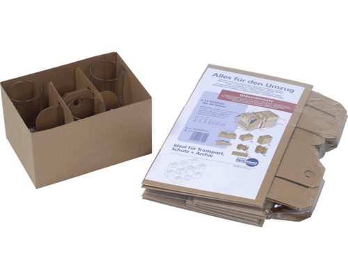 Glasinzet voor verhuisdozen, 12 stuks.