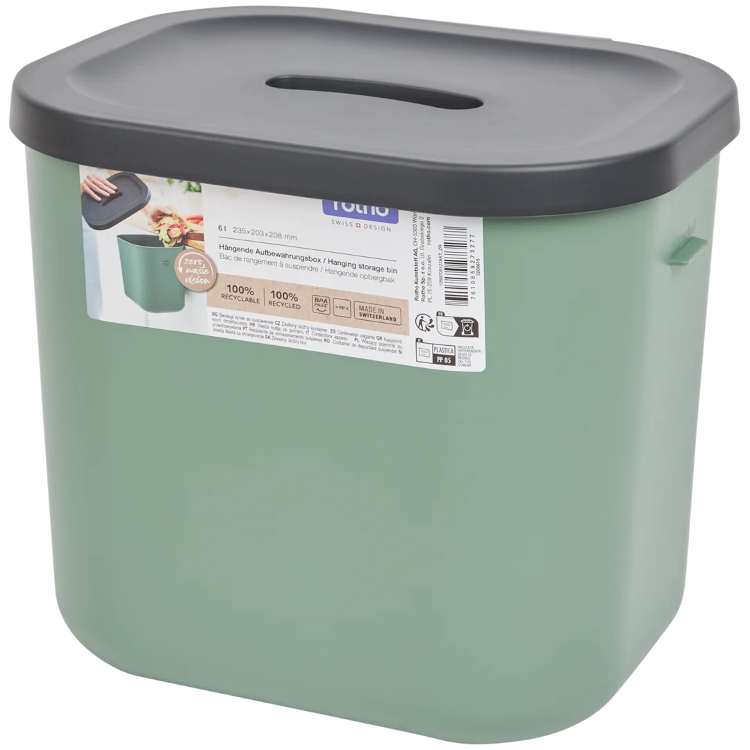 Prullenbak 6 liter | 23,5 x 20 x 21 cm | diverse kleuren