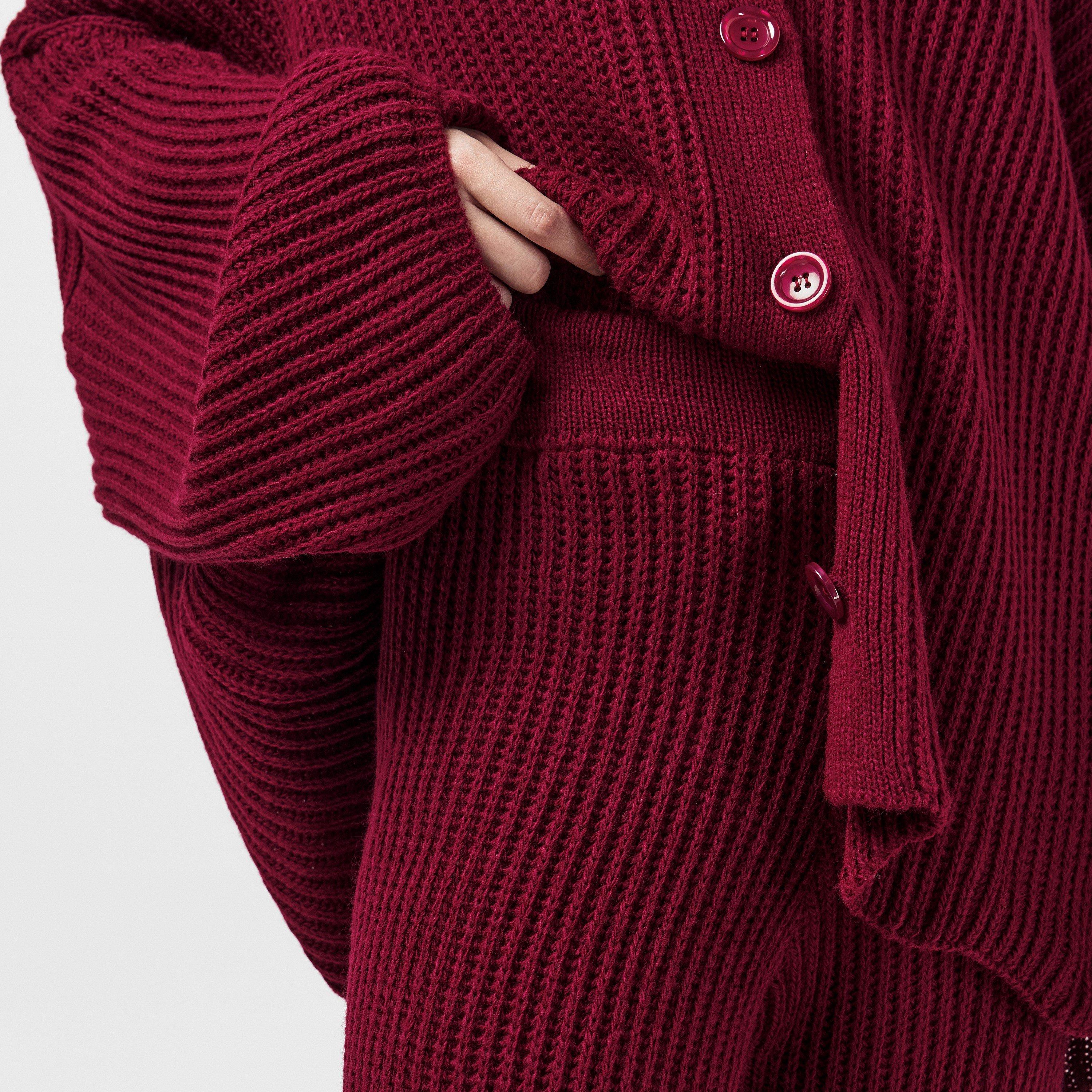 Missy Empire ME Chunky Knit Cardigan And Trouser Set Womens