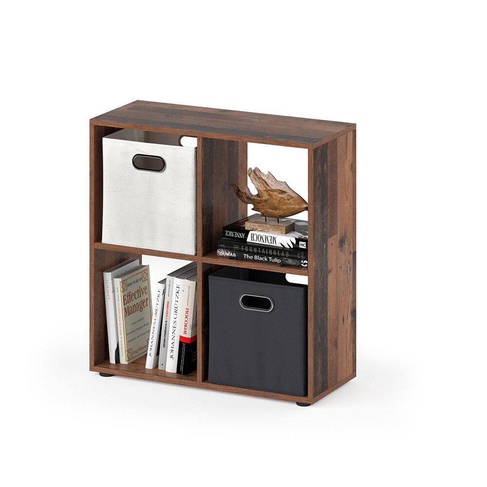 Vicco Raumteiler Standregal Bücherregal Tetra 4 Fächer Old Style Büroregal