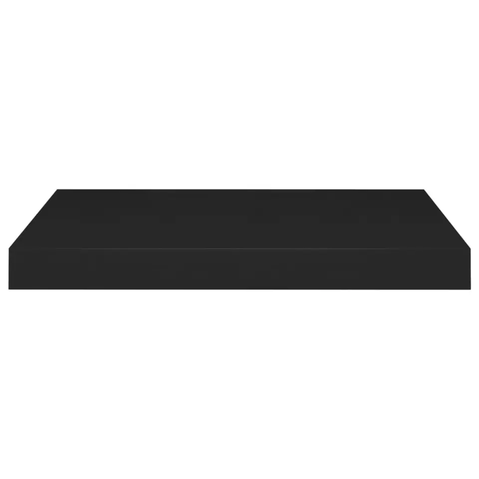 vidaXL - Wandschap - Zwart - MDF - 50 x 23 x 3.8 cm - 2 stuks