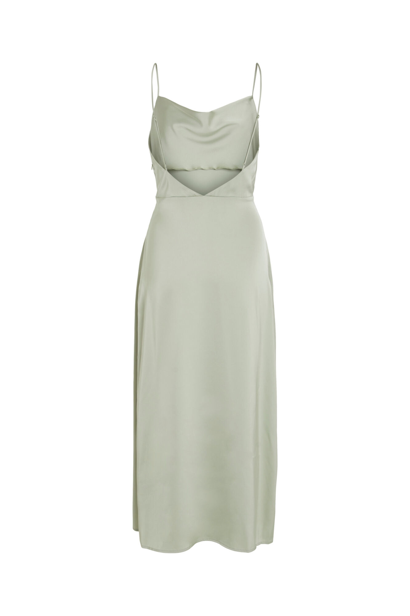 Vestido de lingerie com alças finas - Cáqui