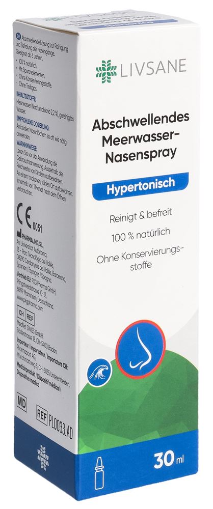 LIVSANE Nasenspray hypertonisches Meerwasser Spr 30 ml<br>30 ml, Spray, Nasenspray, Lösung, hypertonisches Meerwasser