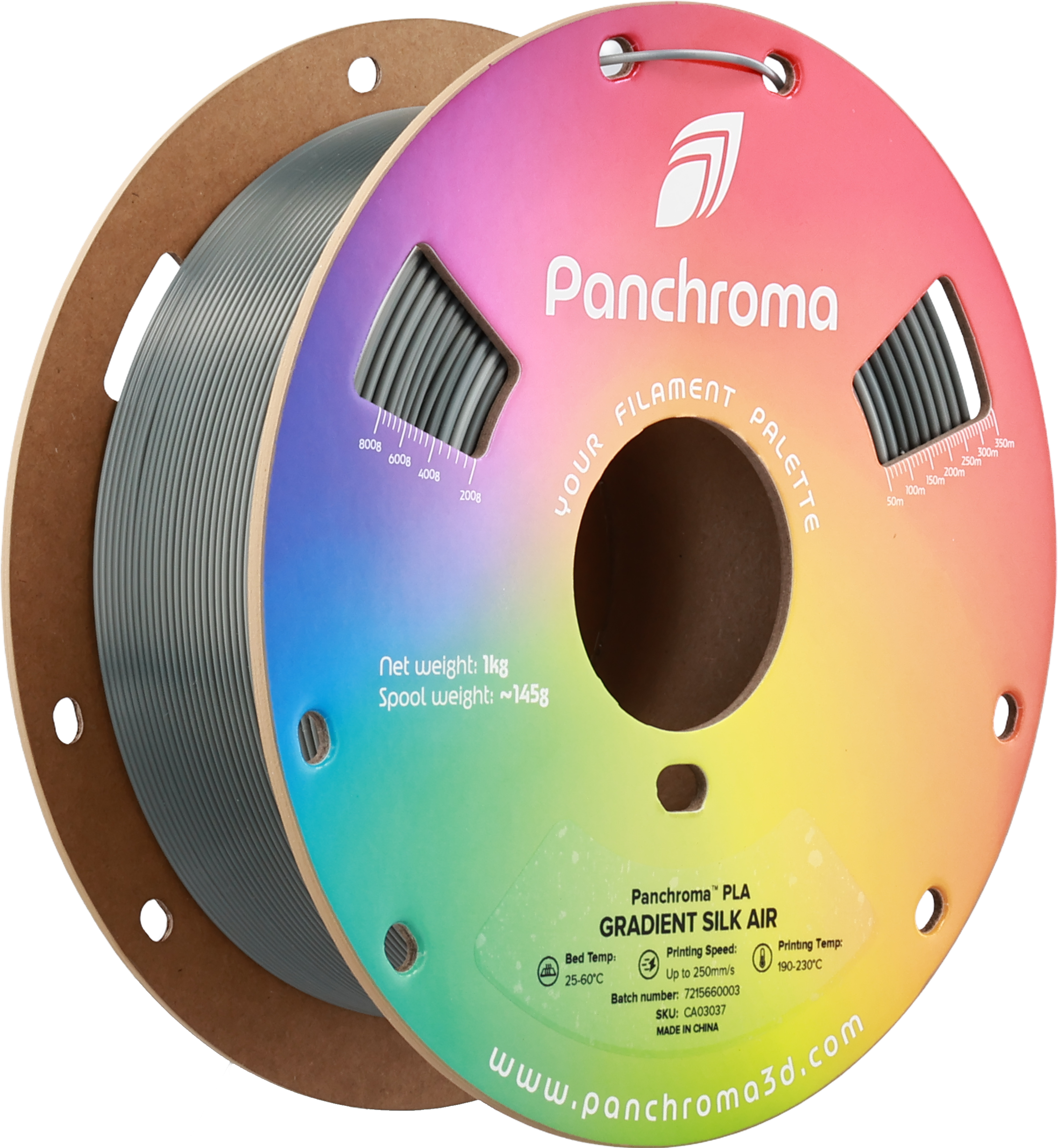 Polymaker  Panchroma™ PLA Gradient Silk Air, 1,75 mm / 1000 g    Ein Farbspektakel in Silk Air
