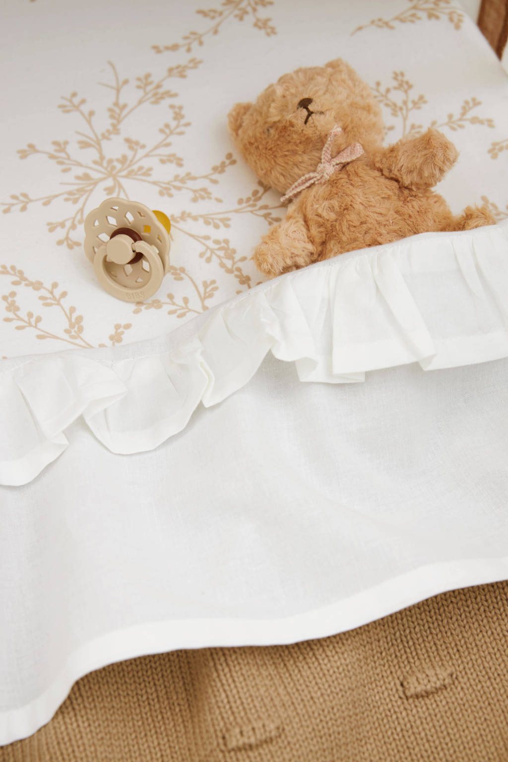baby ledikantlaken Ruffle 100x150 White