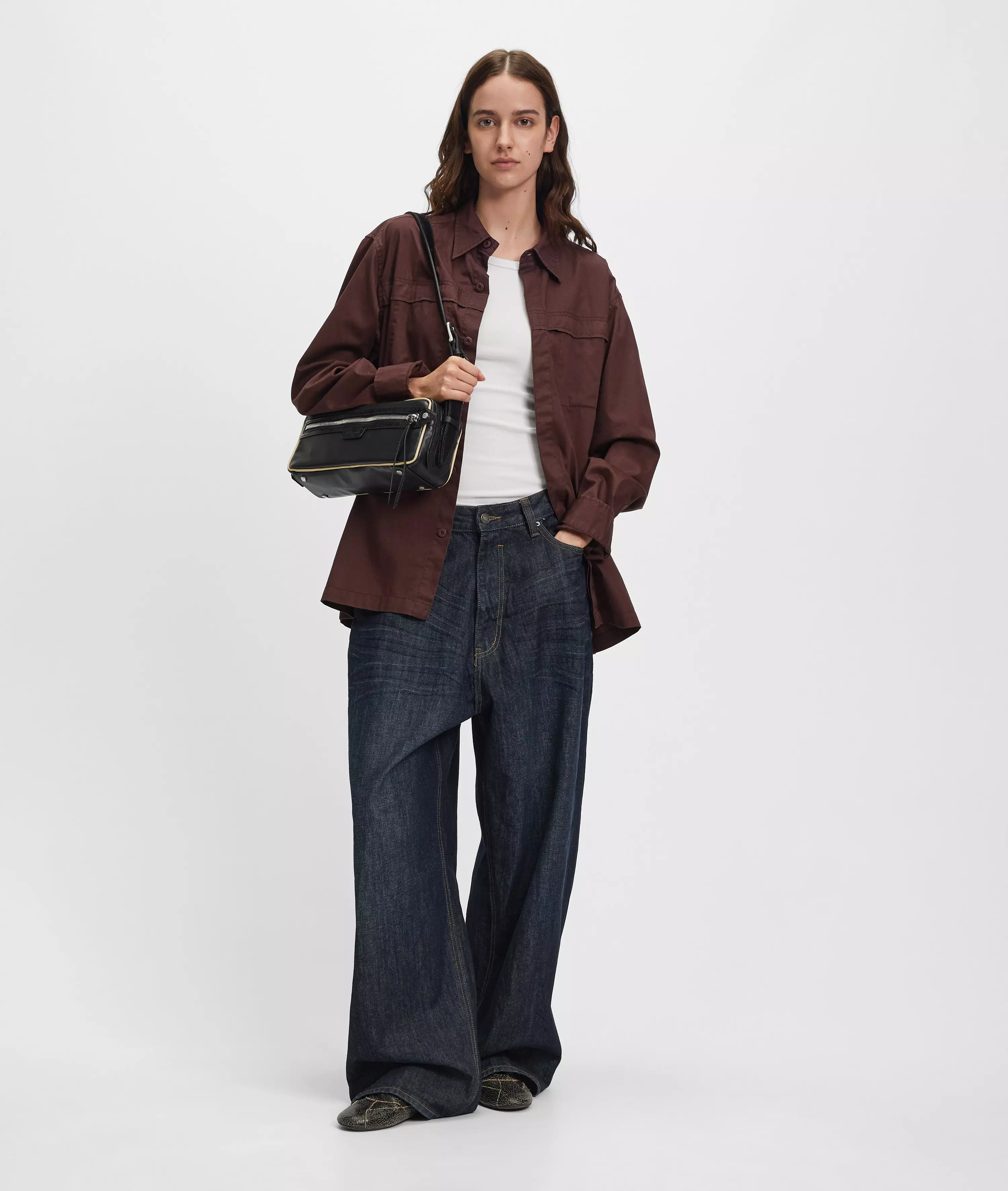 Juno Satchel S Handy shoulder bag in smooth leather look