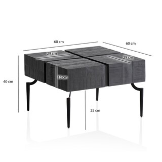 Couchtisch 60 x 60 cm Schwarz