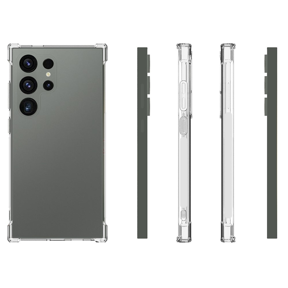 Samsung Galaxy S24 Ultra Gummi Hülle Air Cushion Fallschutz - Transparent