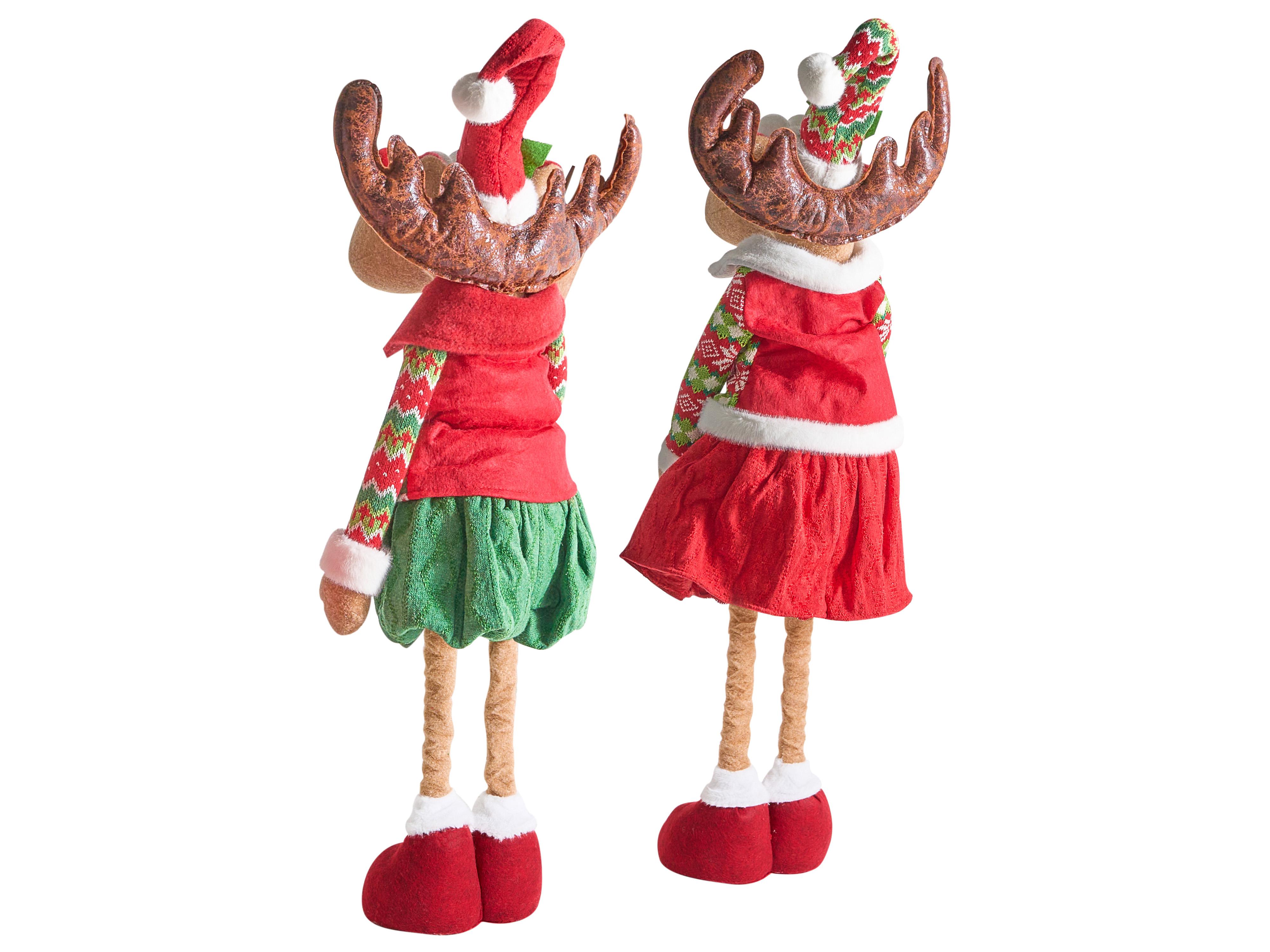 Set van 2 kerstdecoraties ULDALSANA Rendier 66-95 cm Meerkleurig