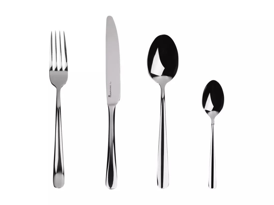 Ensemble de 4 couverts MasterPRO en acier inoxydable (cuillère, fourchette, couteau et cuillère à café)