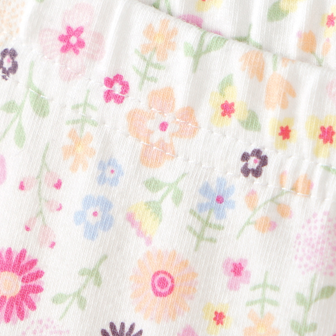 Topolino Mädchen Leggings mit Blümchen-Print weiss / bunt