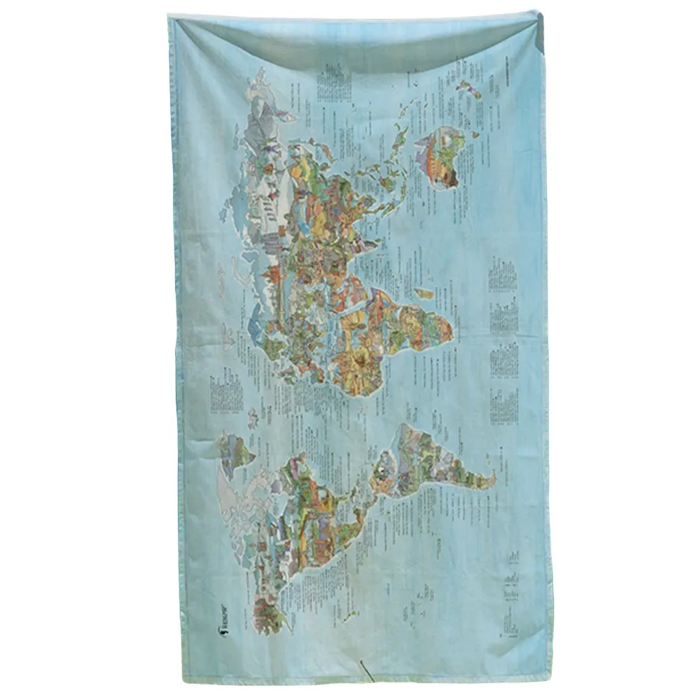 Awesome maps Wanderkarte Die besten Wanderwege der Welt handtuch
