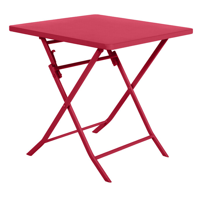 Ensemble table de jardin pliante carrée + 2 chaises GREENSBORO Grenade