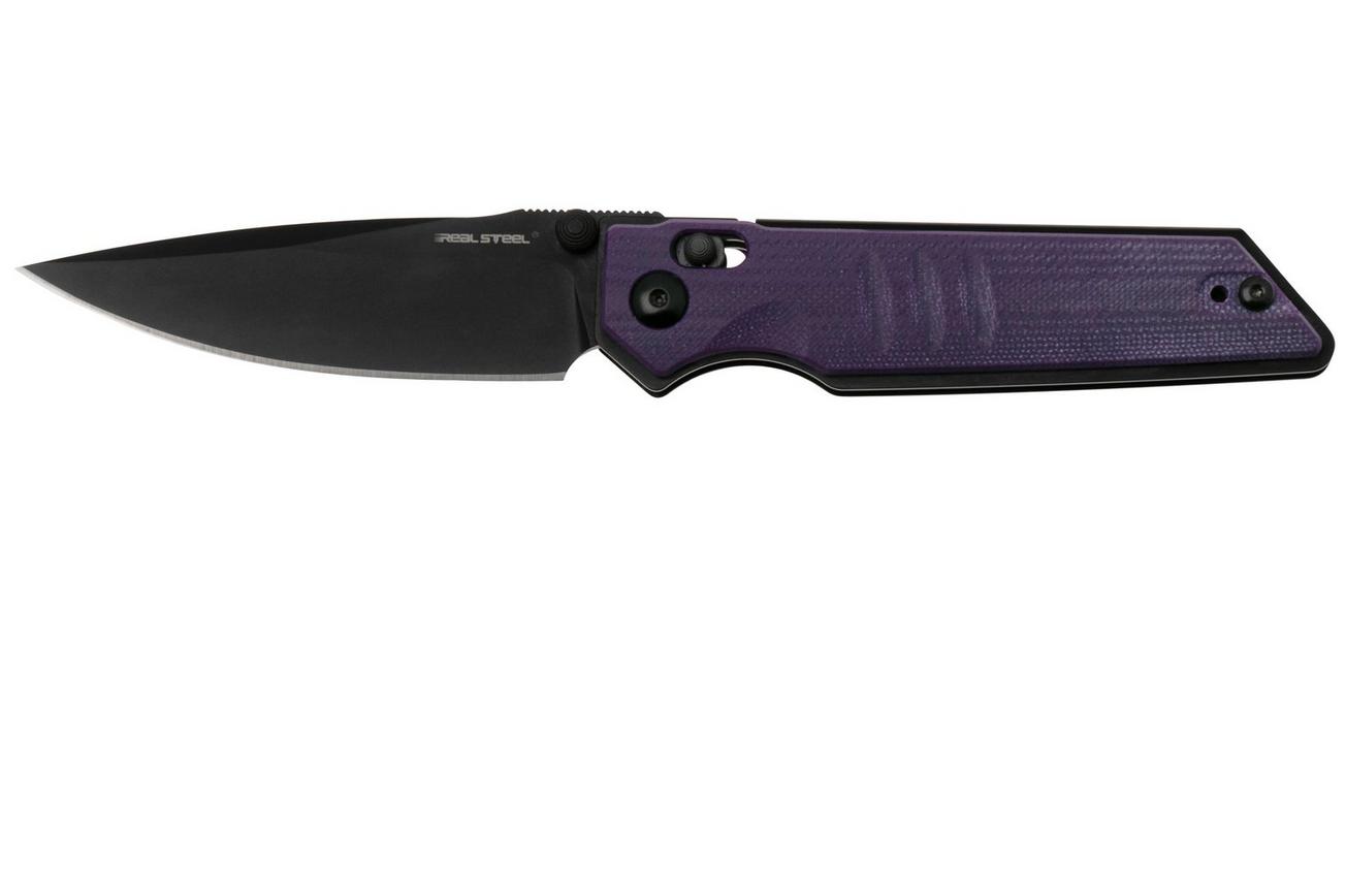 Real Steel Sacra 7711PB Black Böhler K110, Purple G10, zakmes
