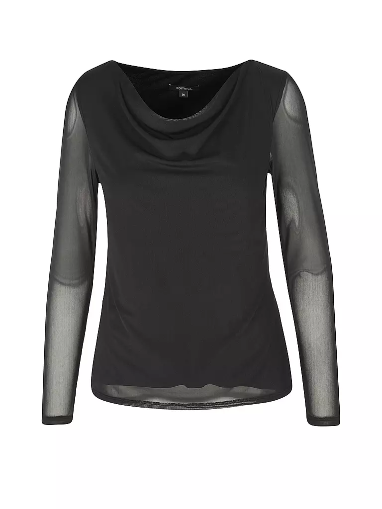 COMMA Langarmshirt  schwarz