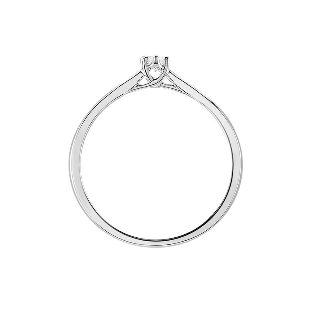 Bague Solitaire Athena Or Blanc Diamant