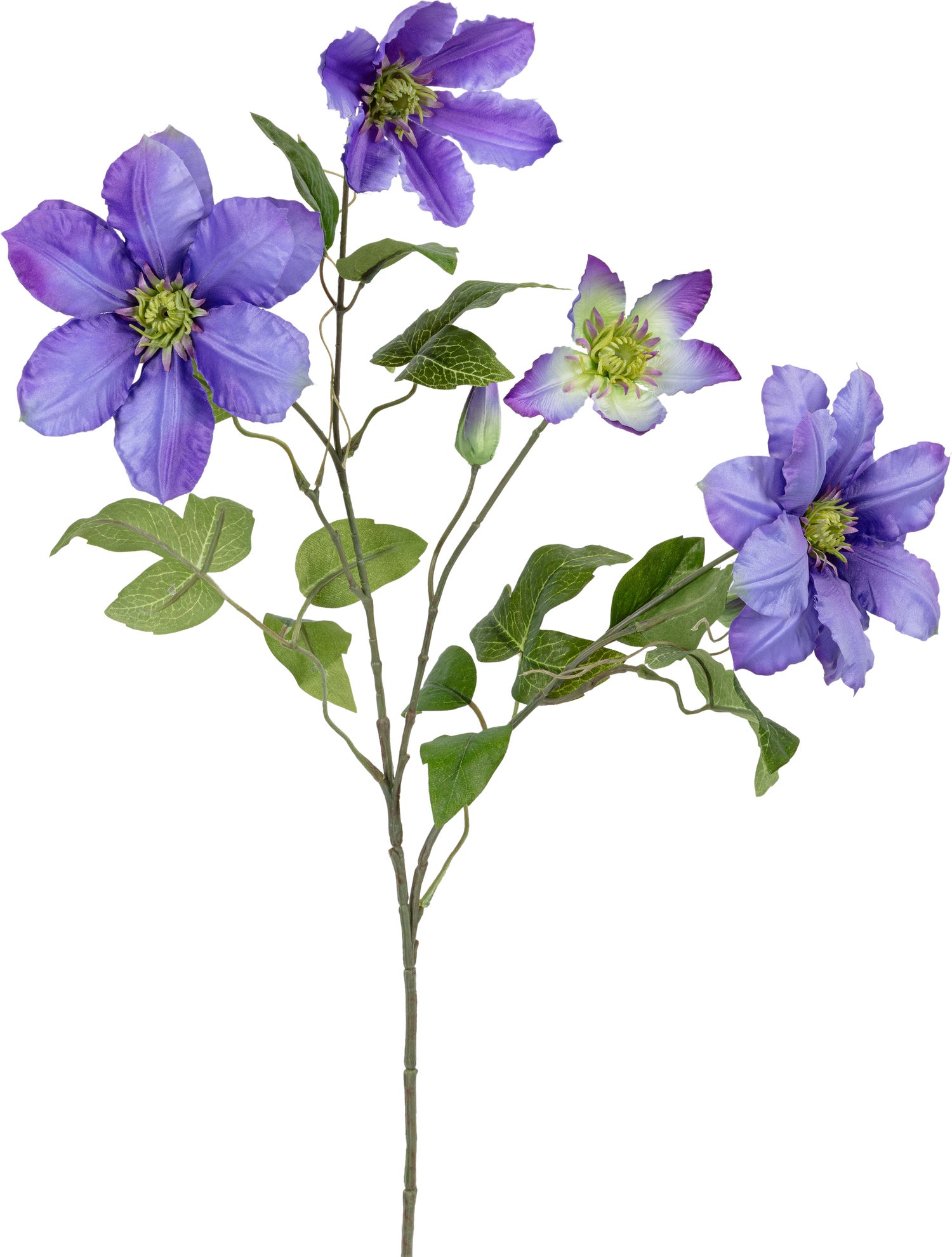 Louis Maes kunstbloem Clematis paars L 80 cm