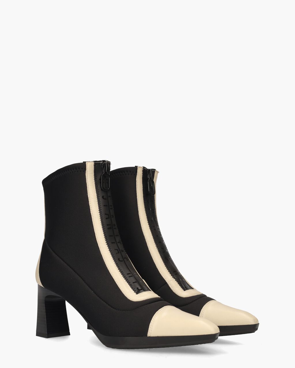 Hispanitas HI243714 Zwart/Off-White Dames Enkelboots