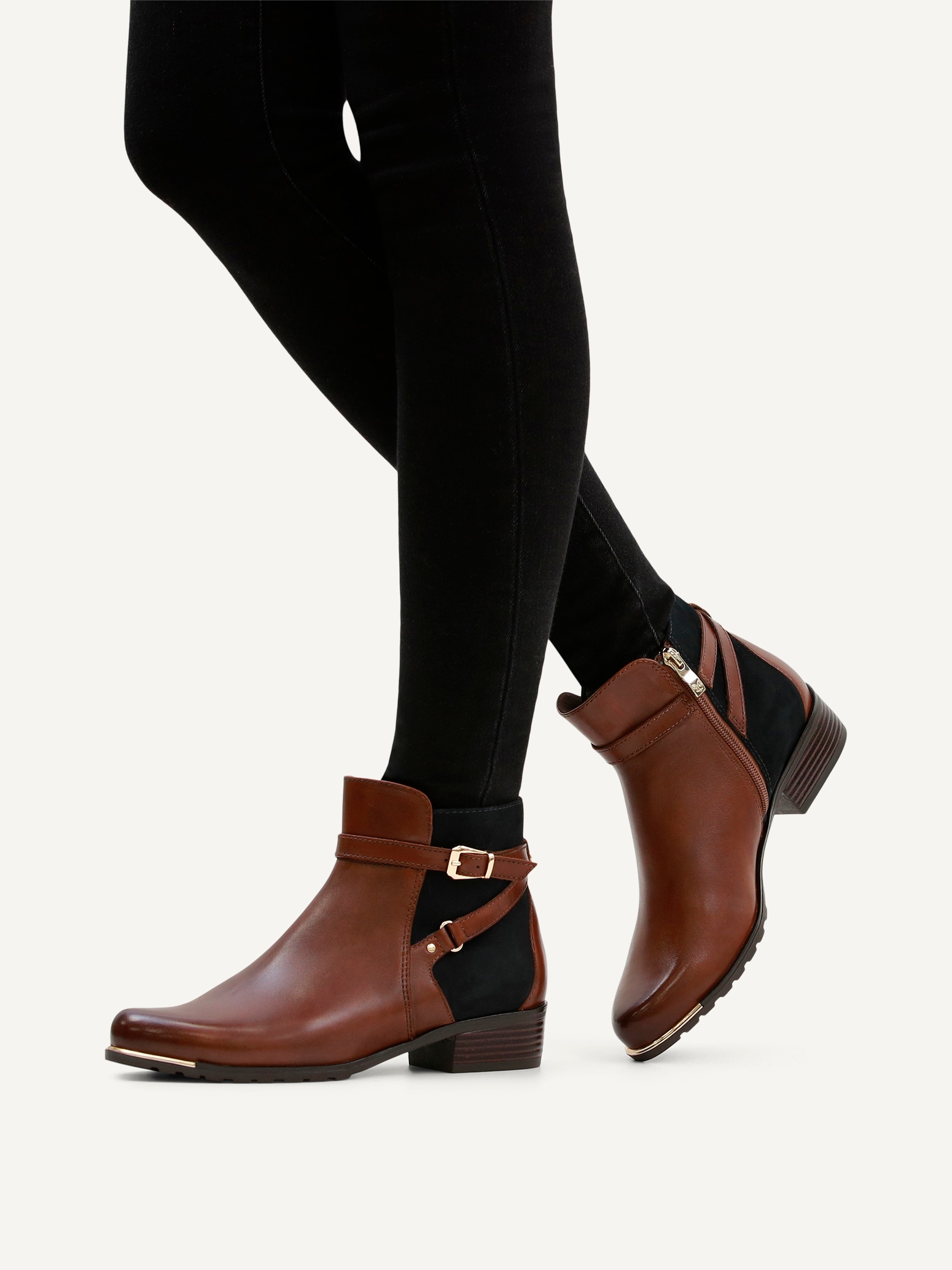 Caprice Stiefelette  , Blockabsatz, Boots mit Zierschnalle und Zierriemchen