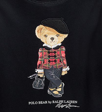 Polo Ralph Lauren Sweatshirt - Holiday - Schwarz m. Kuscheltier