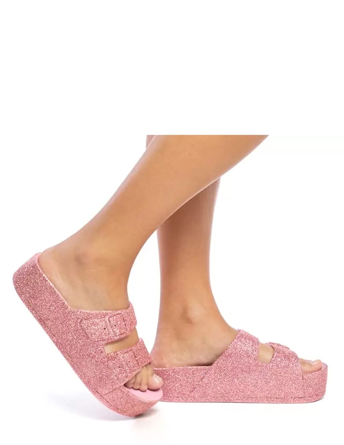 cacatoes Claquettes Compensées Caipirinha Glitter Women Rose